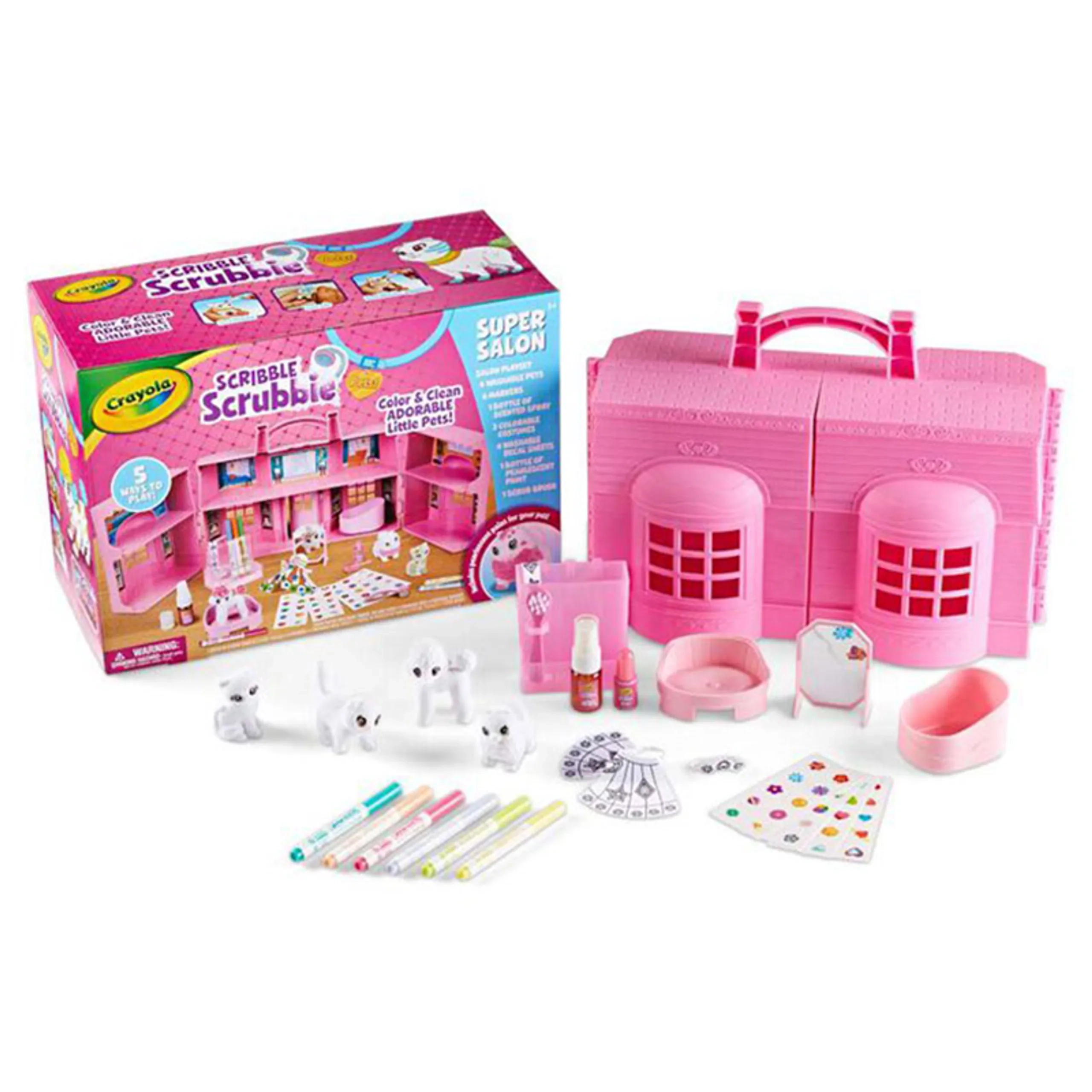 Scribble Scrubbie Pets Super Salon - 4 Pets 6 Markers