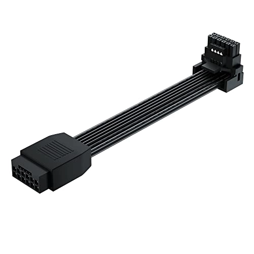 PCI-e 5.0 12VHPWR 16 Pin Right Angle Adapter - 12+4pin 600W