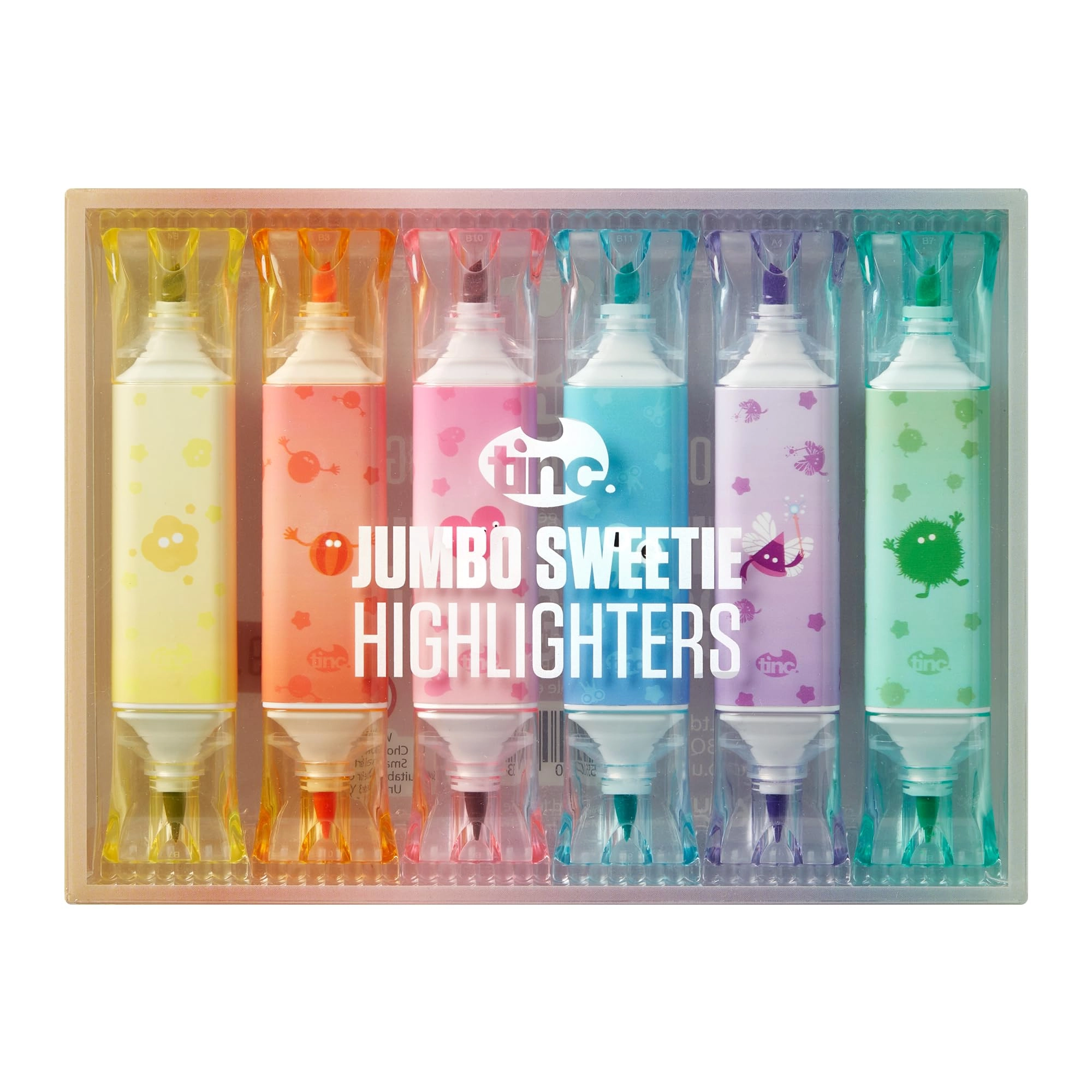 TINC Jumbo Sweetie Shaped Highlighters - Multicolor double tip