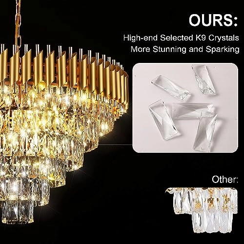 Crystal Chandeliers - 6-Tiers K9 Dimmable