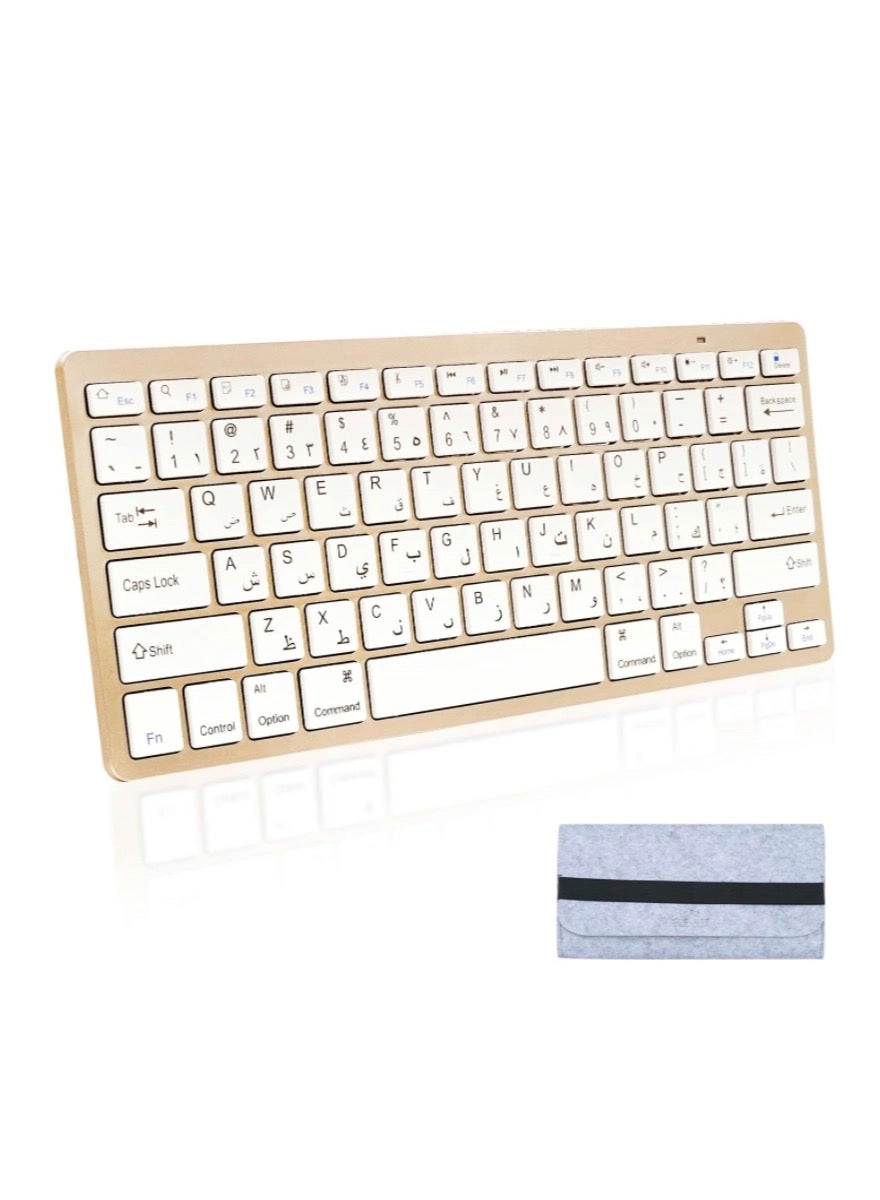 Generic ELE3ST Ultra-Slim Keyboard Wireless Bluetooth (Arabic and English)