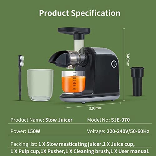 Masticating Juicer - 150 Watts 1500 Milliliters