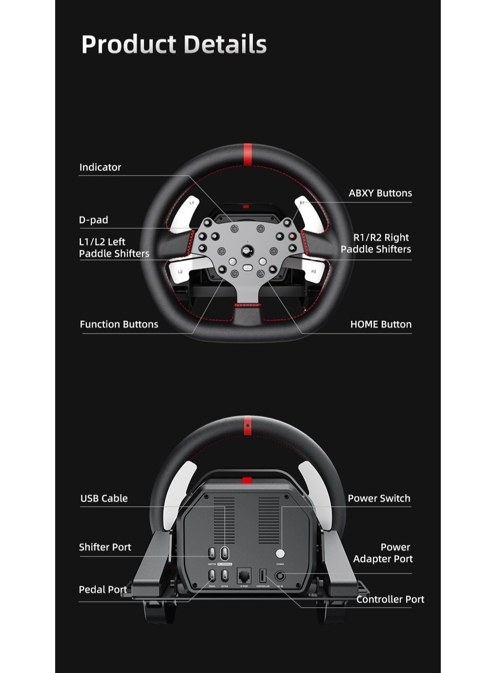 V10 Pro Racing Wheel & Pedals - PC, Xbox, PS4