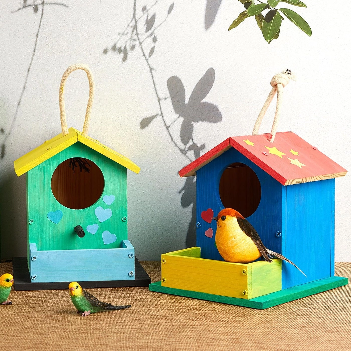 Birdhouse Kit - Wooden Paint and Paintbrushes Pack