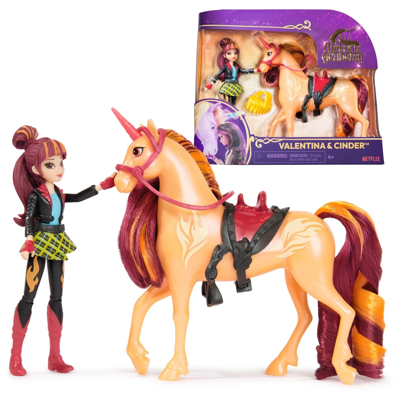 Spin Master Valentina Doll - 4.5” + Cinder Unicorn - 5” Ages 4+