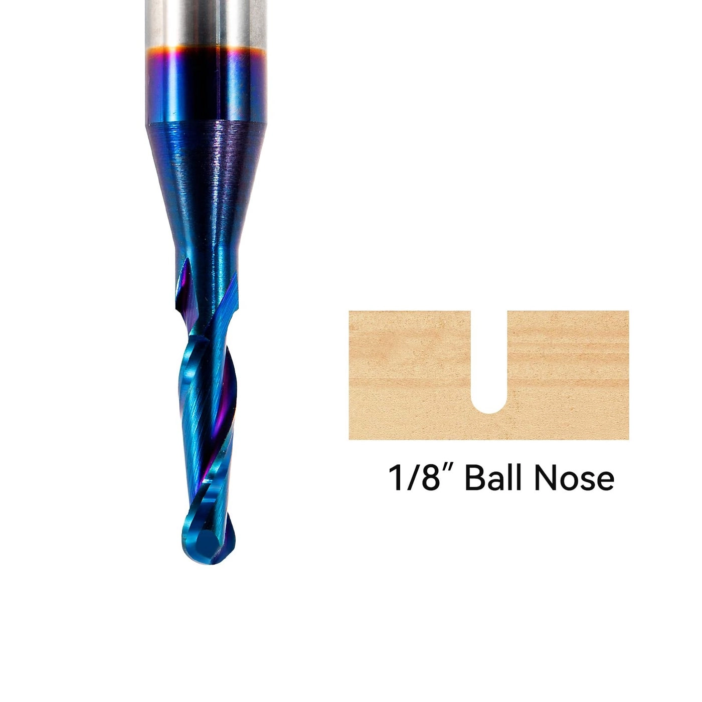 Ball Nose End Mill - 1/8 inch 1/4 inch