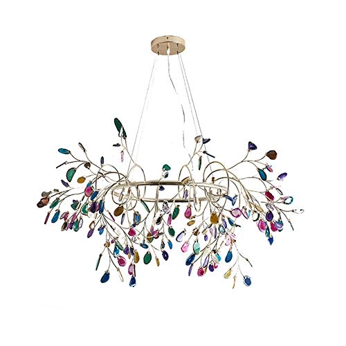 Nordic Branch Agate Chandelier - 9 heads Plated gold