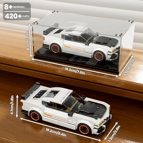 27083 Technik Speed Champion Racing Car - 420 Pieces Acrylic Display Case