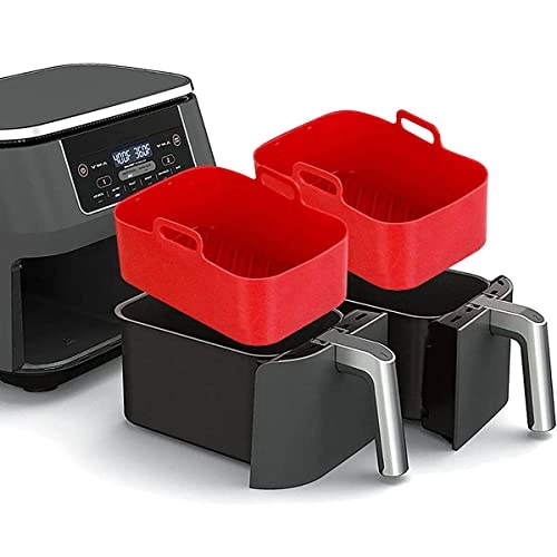 Air Fryer Silicone Pot - 2PCS Red