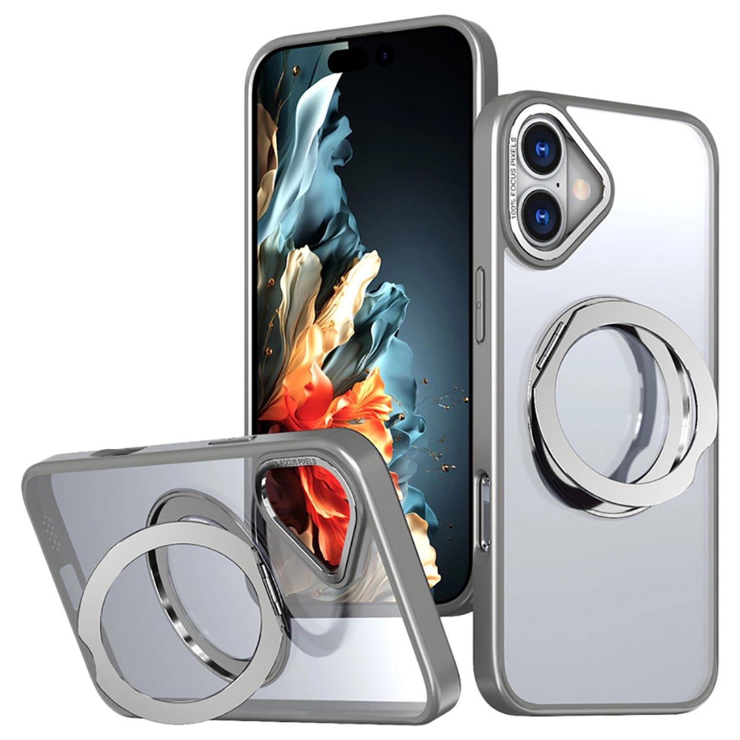 MagSafe Clear Case - Thermoplastic Polyurethane, Tempered Glass Case Screen Protector for iPhone 16