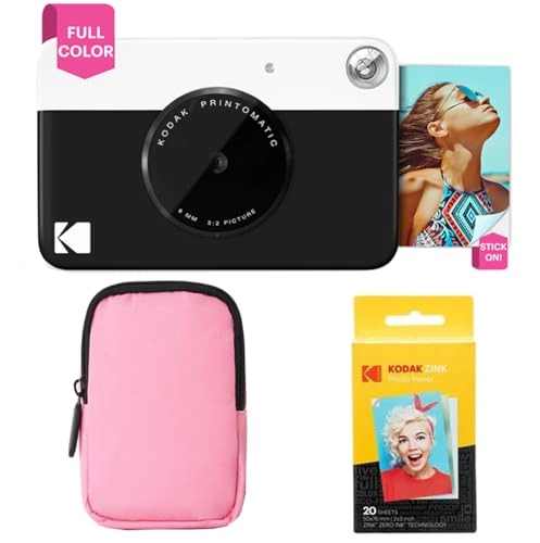 Printomatic - Full-Color Instant Print 5MP + Deluxe Camera Case + Photo Album + Zink Paper - 20 Sheets