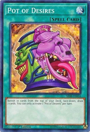 Yu-Gi-Oh! Pot of Desires SR08-EN034 1st Edition