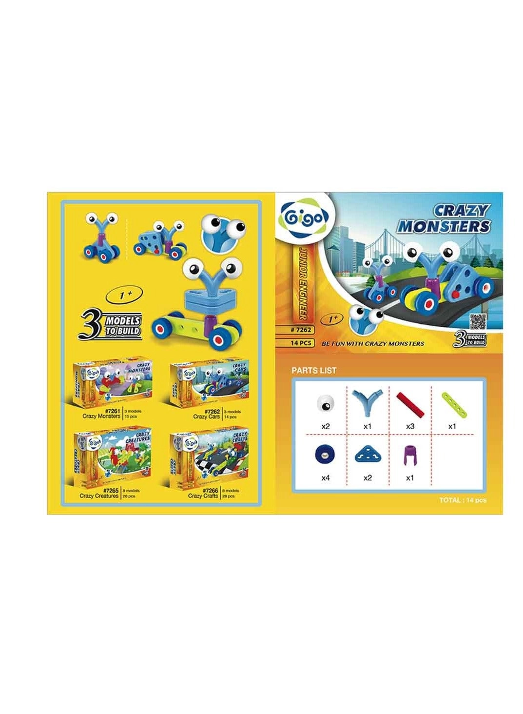 Junior Engineer Crazy Cars - 14 pcs