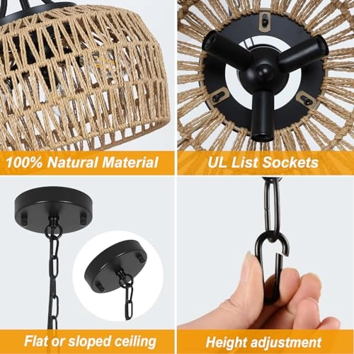 Farmhouse Chandelier - Dimmable