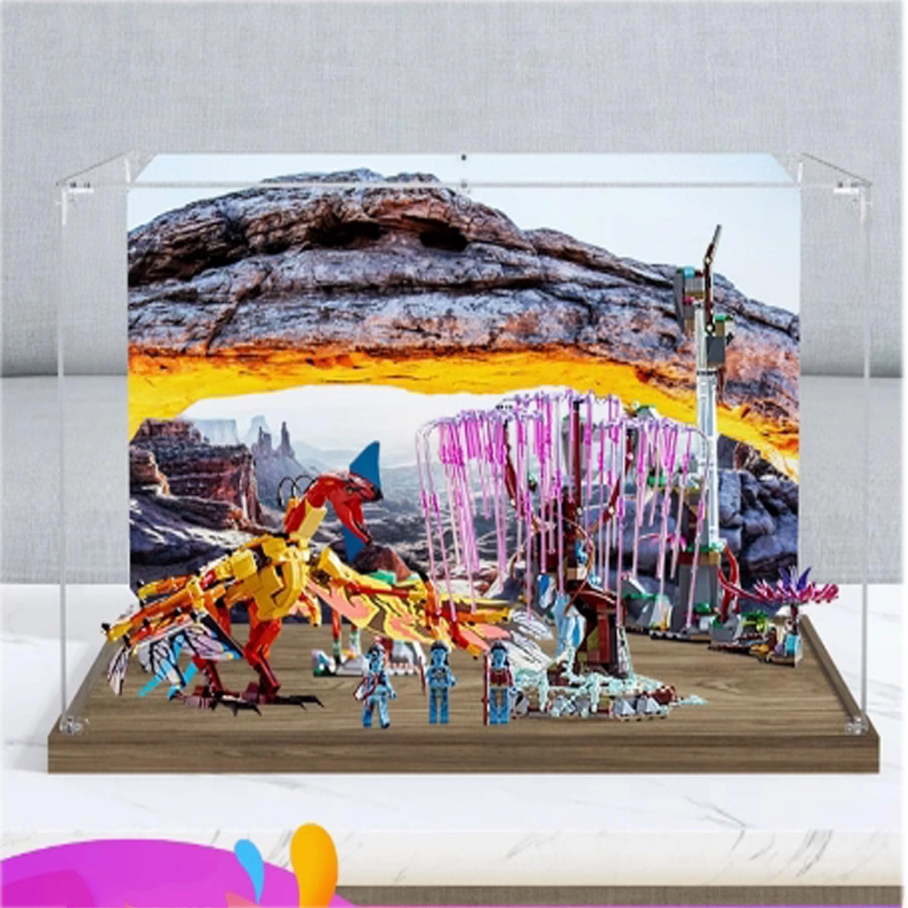 FEIRUBO Lego Acrylic Display Box - Compatible with 75574 50 x 40 x 30 cm