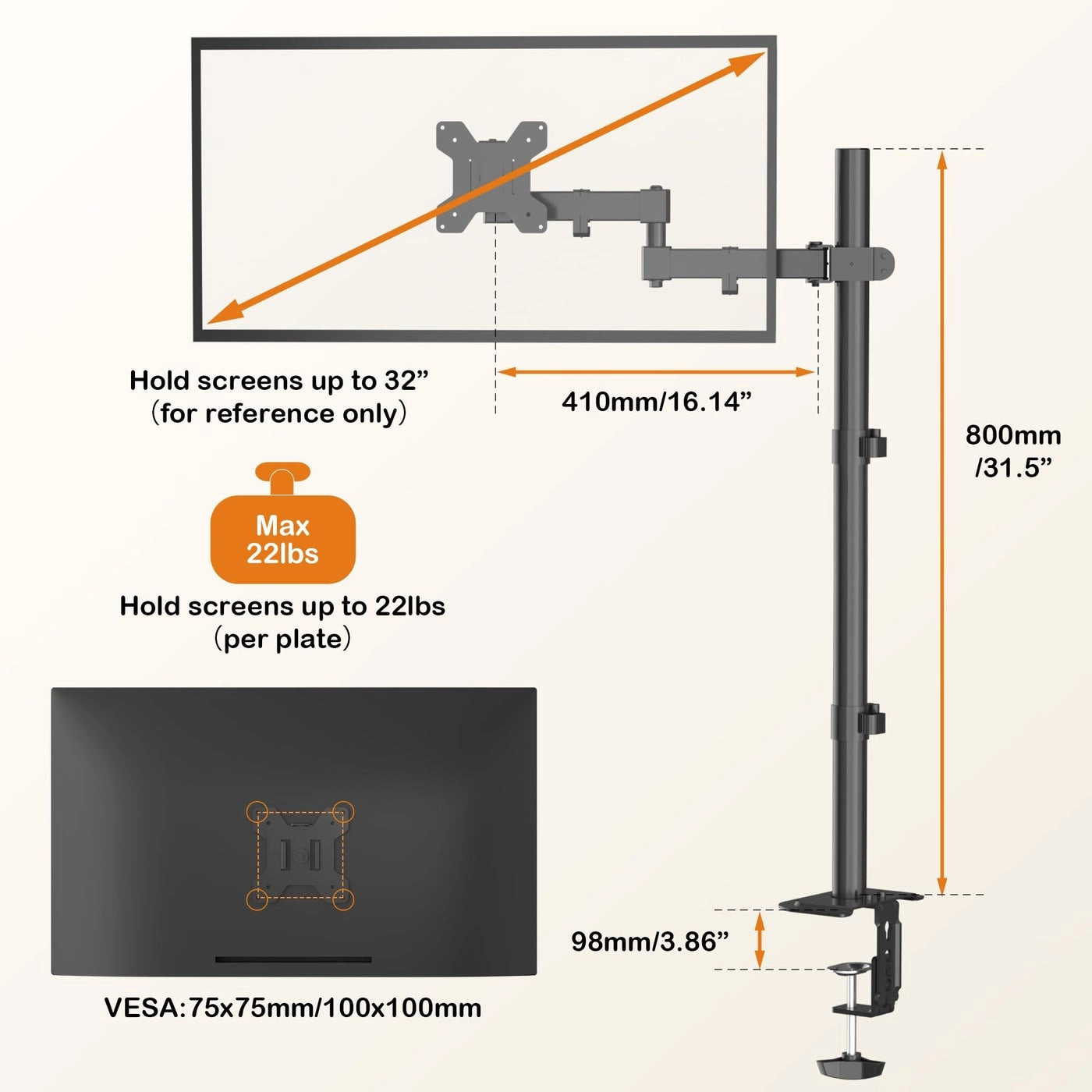 MD7821 - 13-32 Inches VESA 75/100 mm