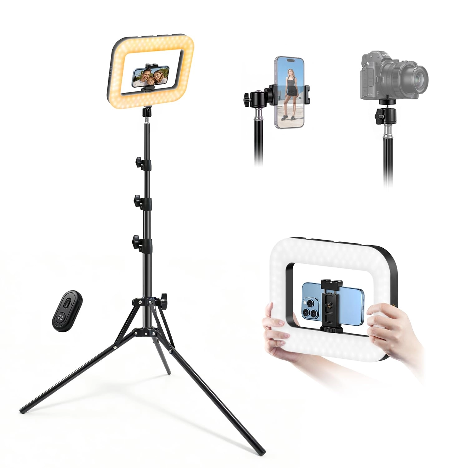 yAyusi Selfie Ring Light - Tripod Stand USB Type C