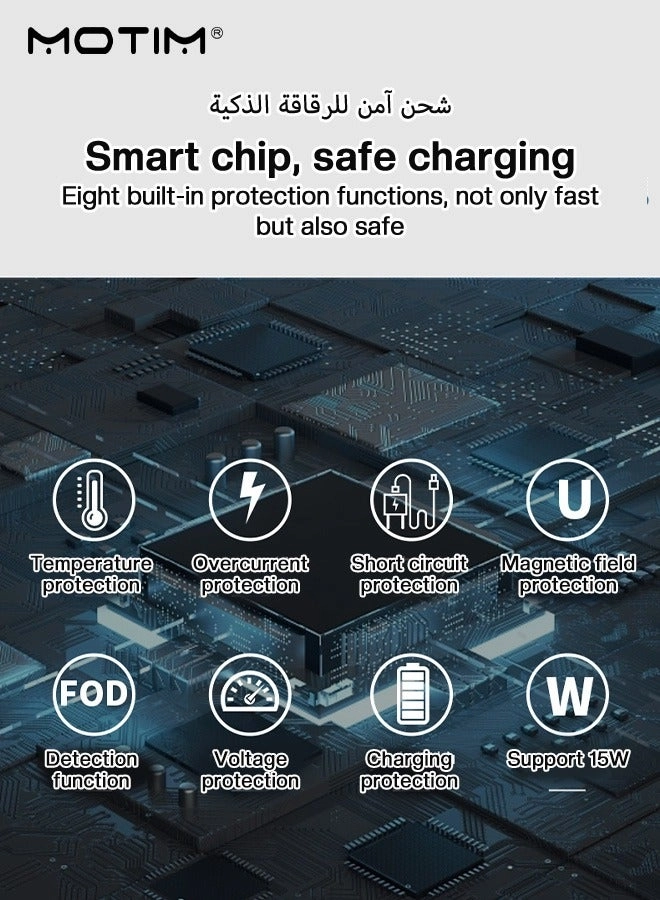 Wireless Charging PU Leather Gaming Mouse Pad - 30x22 cm