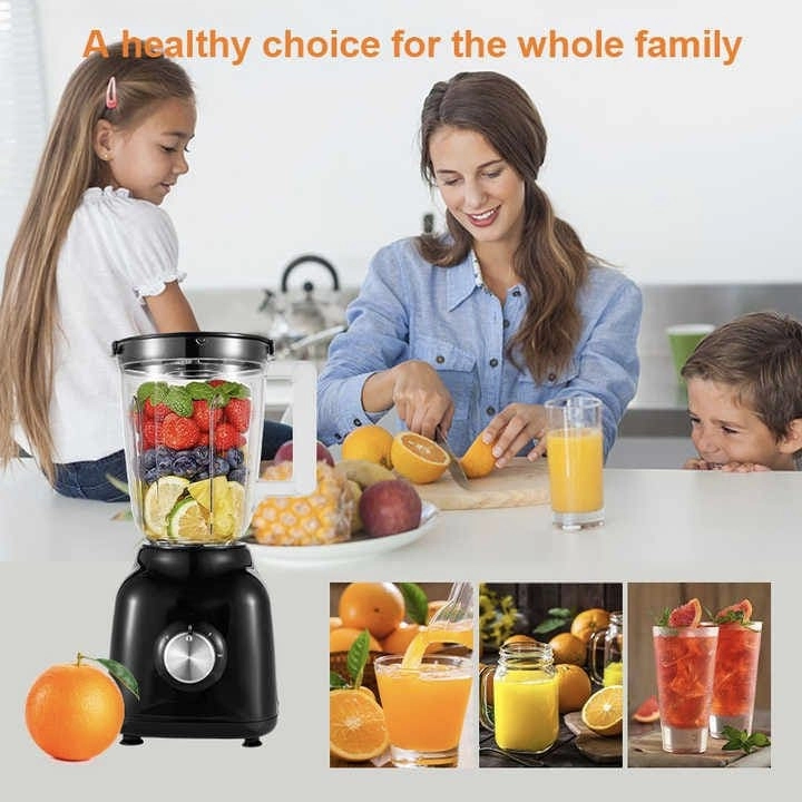 Digital Juicer Blender - 85mm Wide Chute 1.5L Juice Cup 2L Pulp Container