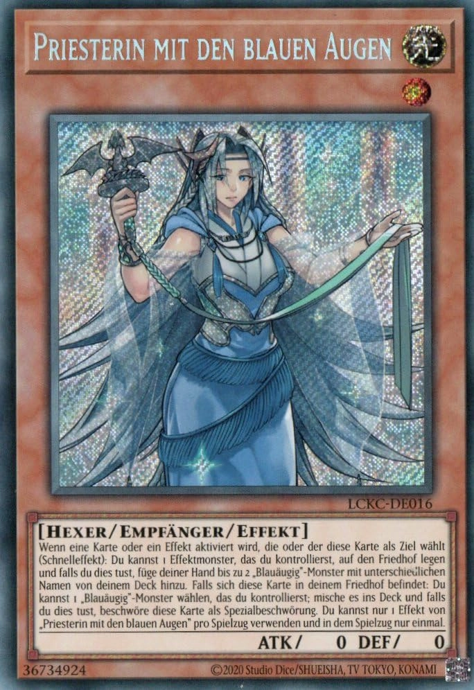 MZTCG Yugioh Priestess with the Blue Eyes LCKC-DE016 - German