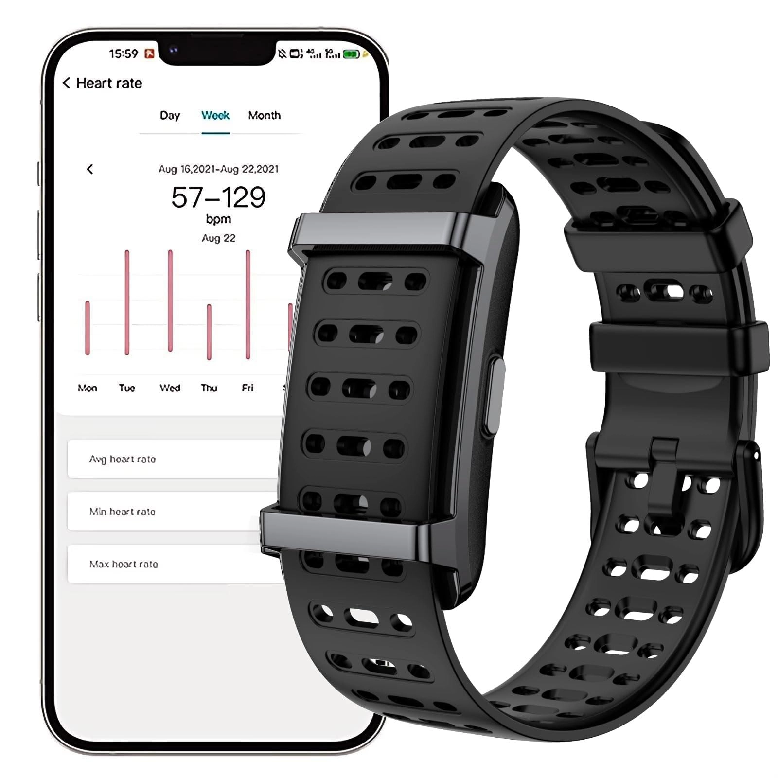 Fitness Tracker - Heart Rate Sleep Tracker Waterproof