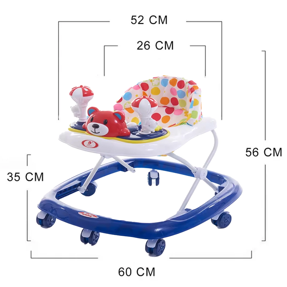 Baby Walker - Coffee + Head Protection Pillow - Blue