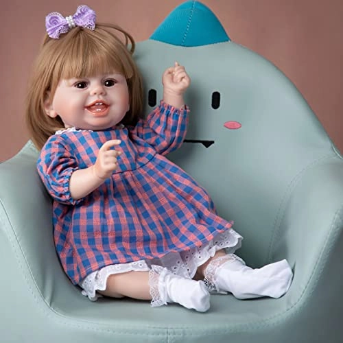 Rebirth Baby Doll - 48cm/58cm Silicone Limbs Cloth Body Panda Clothes Gift Set