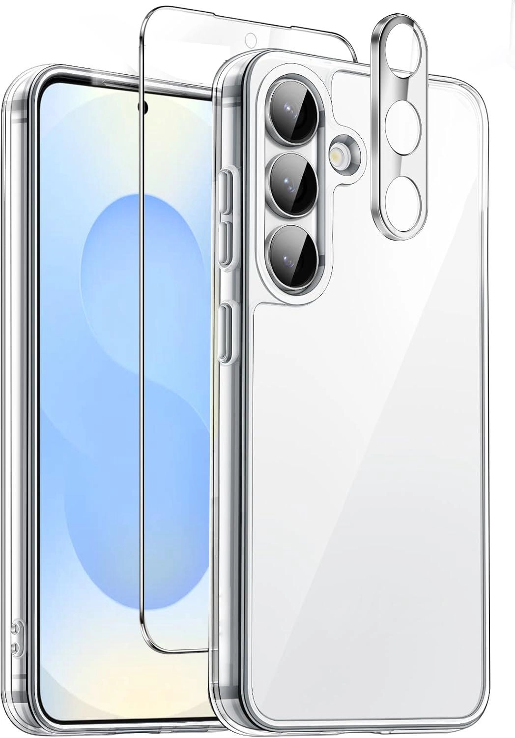 Case + Screen Protector + Lens Protector 3 In 1 Bundle for Samsung Galaxy S25