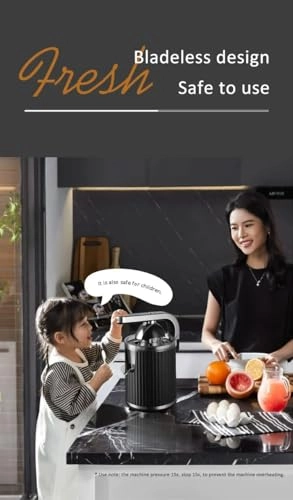 Citrus Bladeless Electric Juicer - Low Noise Automatic Pulp Ejection
