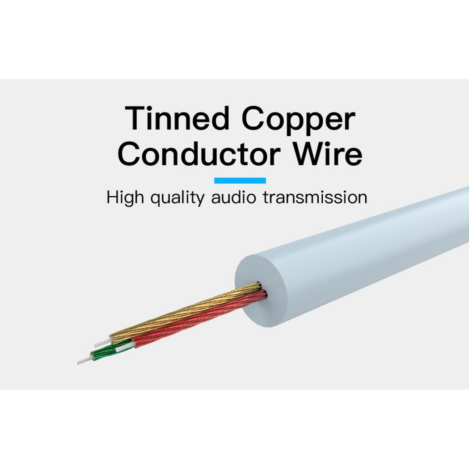 3.5mm Male to 2RCA Male Audio Cable - 1 m