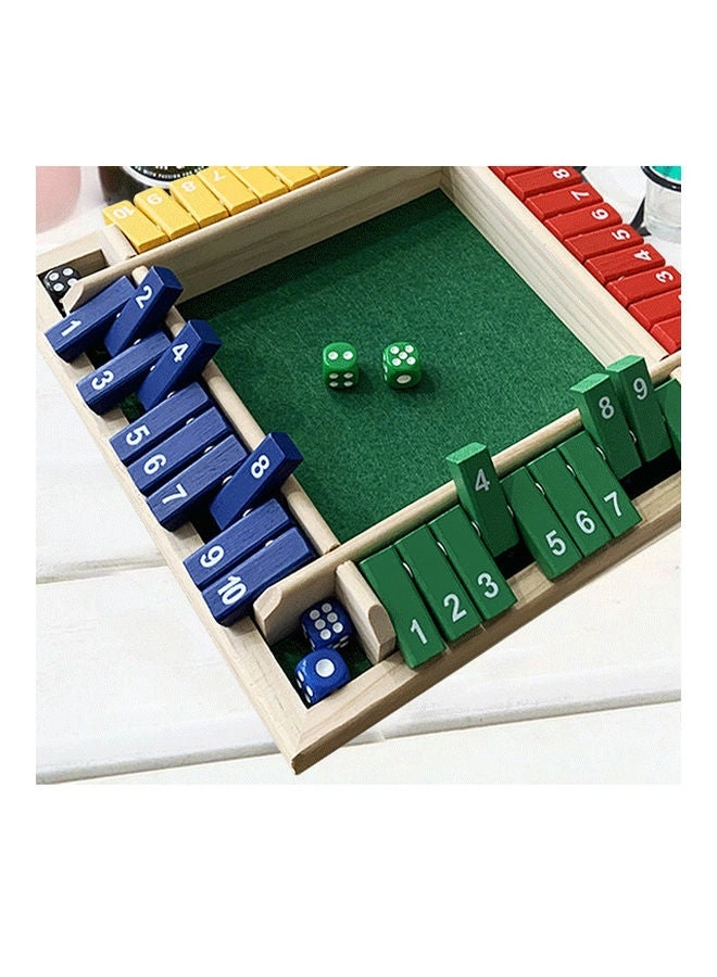 Four Side Flop Number Toys - Wooden Color chess design