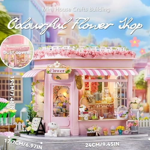 DIY Miniature House Kit - Colourful Flower Shop