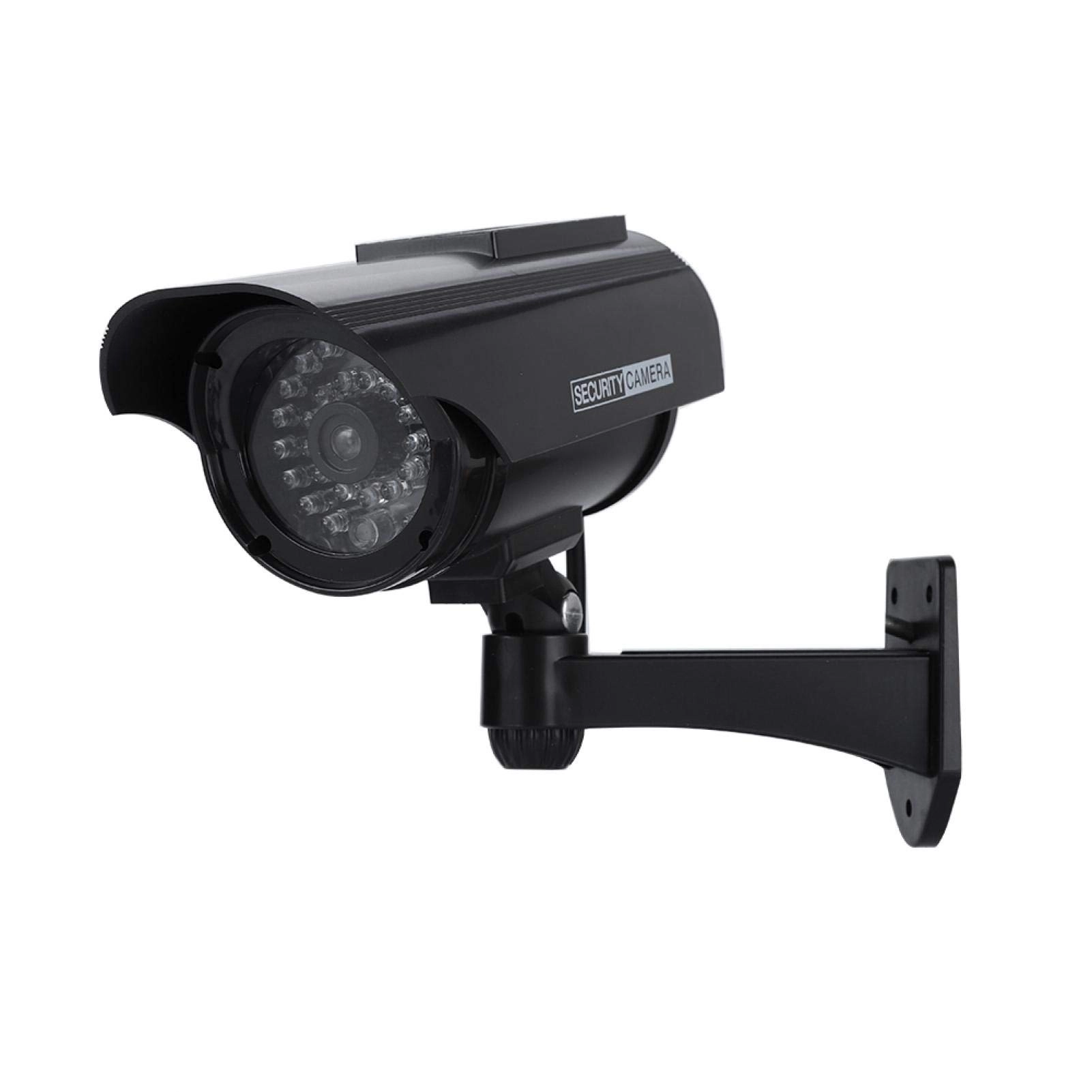 Filfeel Dummy Security Camera - Solar Powered Red LED Black