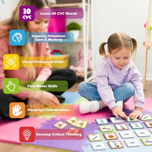 CVC Word Match Game - ages 3-6 60 pieces