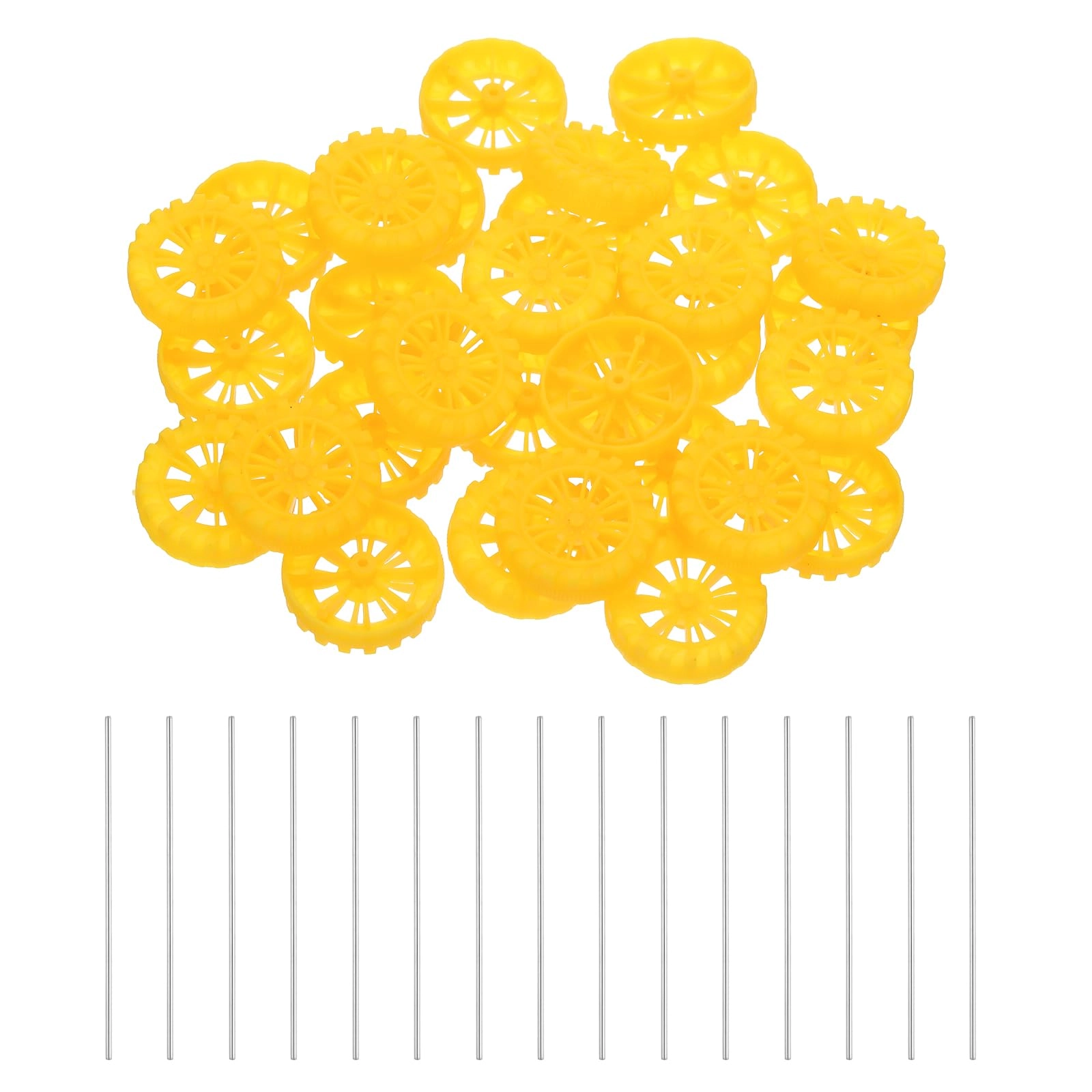 SourcingMap Small Plastic Wheels - 30pcs 30x8mm 2x100mm