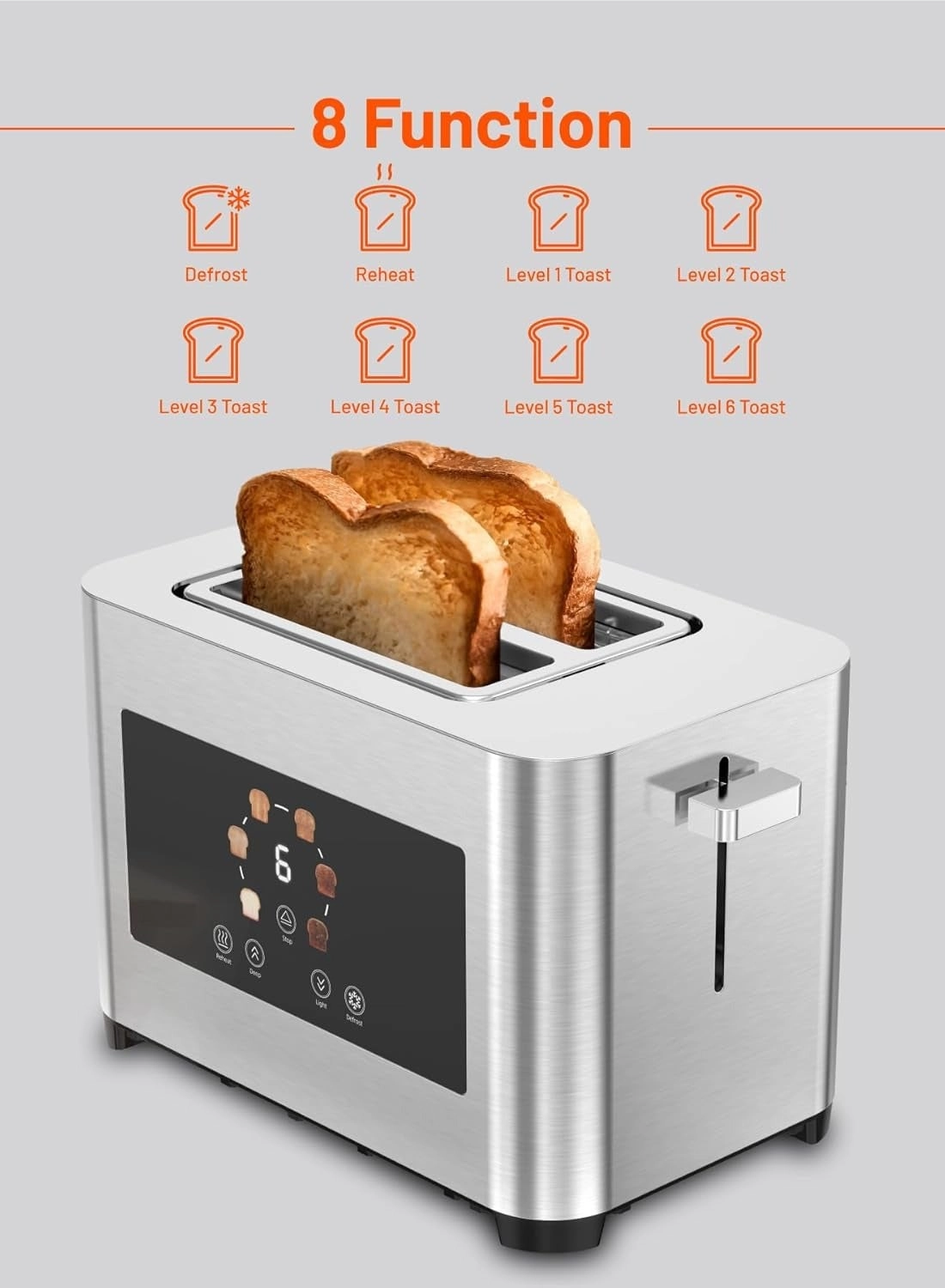 Digital Pop up Toaster - 2-Slice