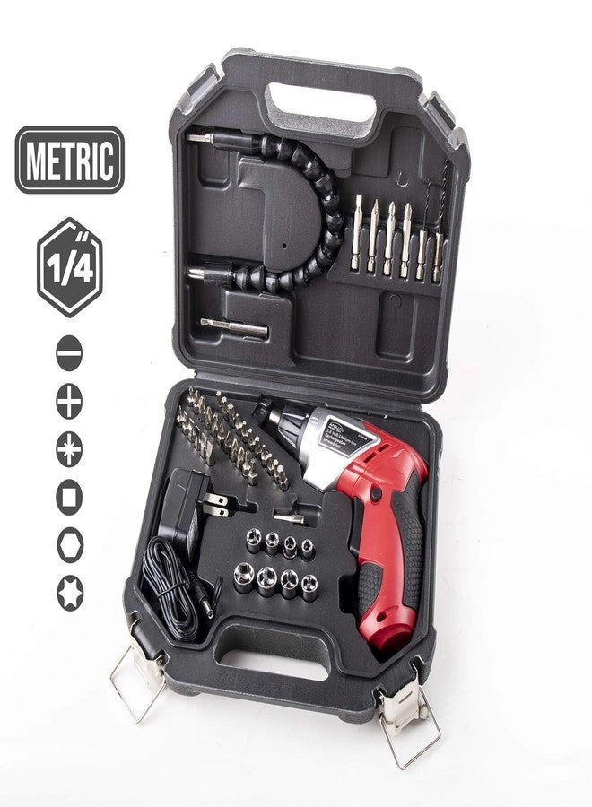 Cordless Screwdriver - 36 Volt + 45 Piece Accessory Set
