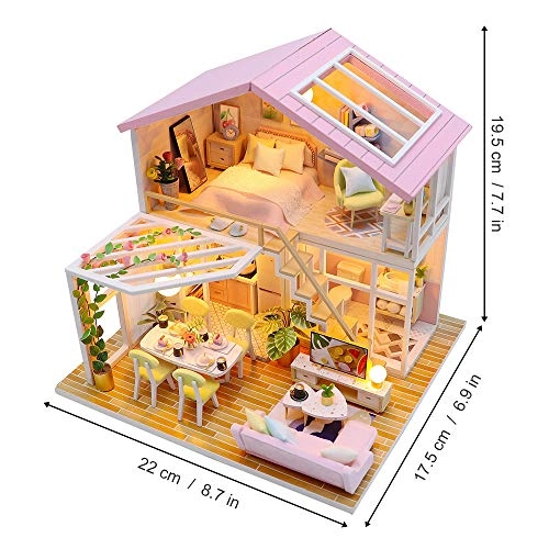 DIY Miniature Dollhouse Kit - Tiny House 1:24