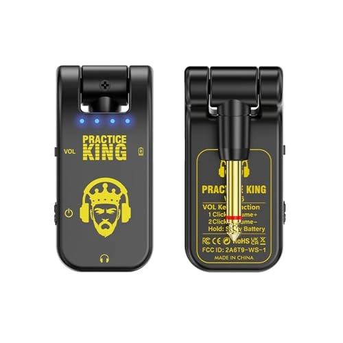 Silent Guitar Amplifier - Rechargeable 50 hours 282° Rotatable Head