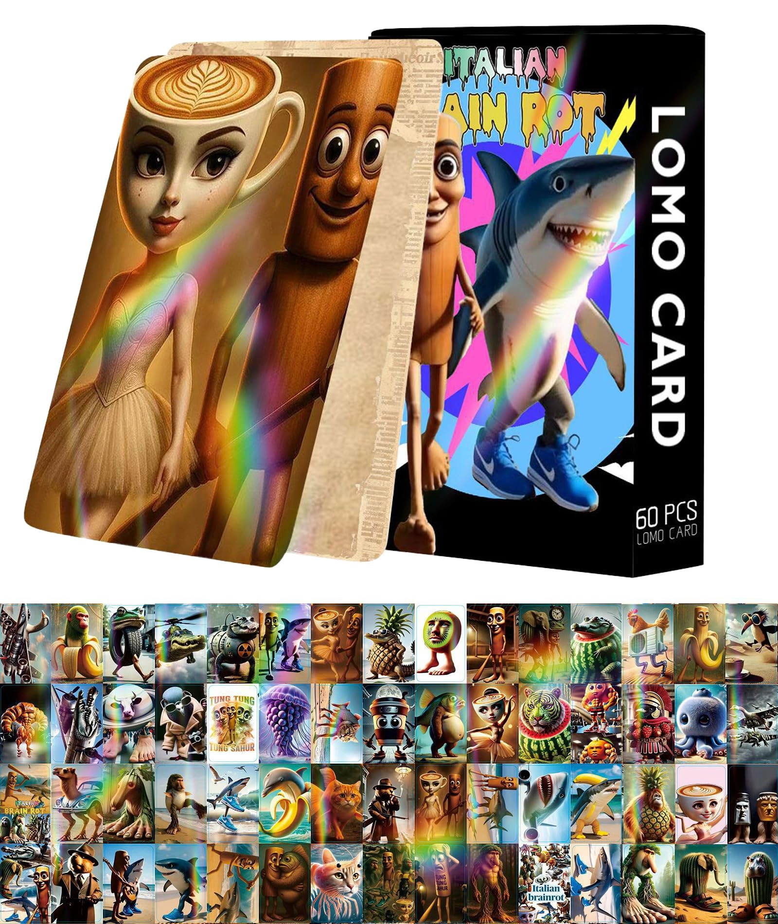 Brainrot Cards - 60PCS 2 Boxes Set