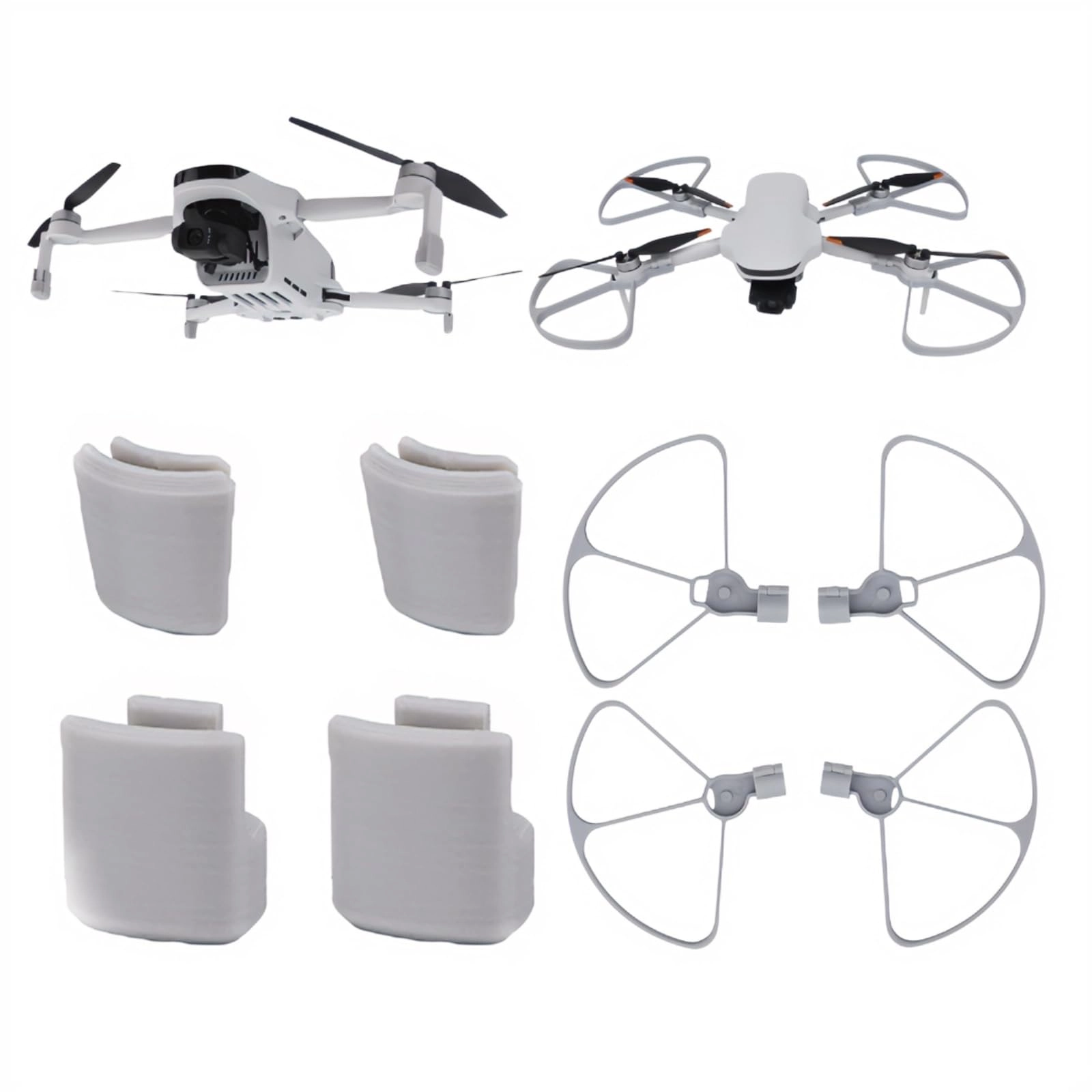 Tuvzylory Propeller Guard - Gray + Landing Feet - Gray