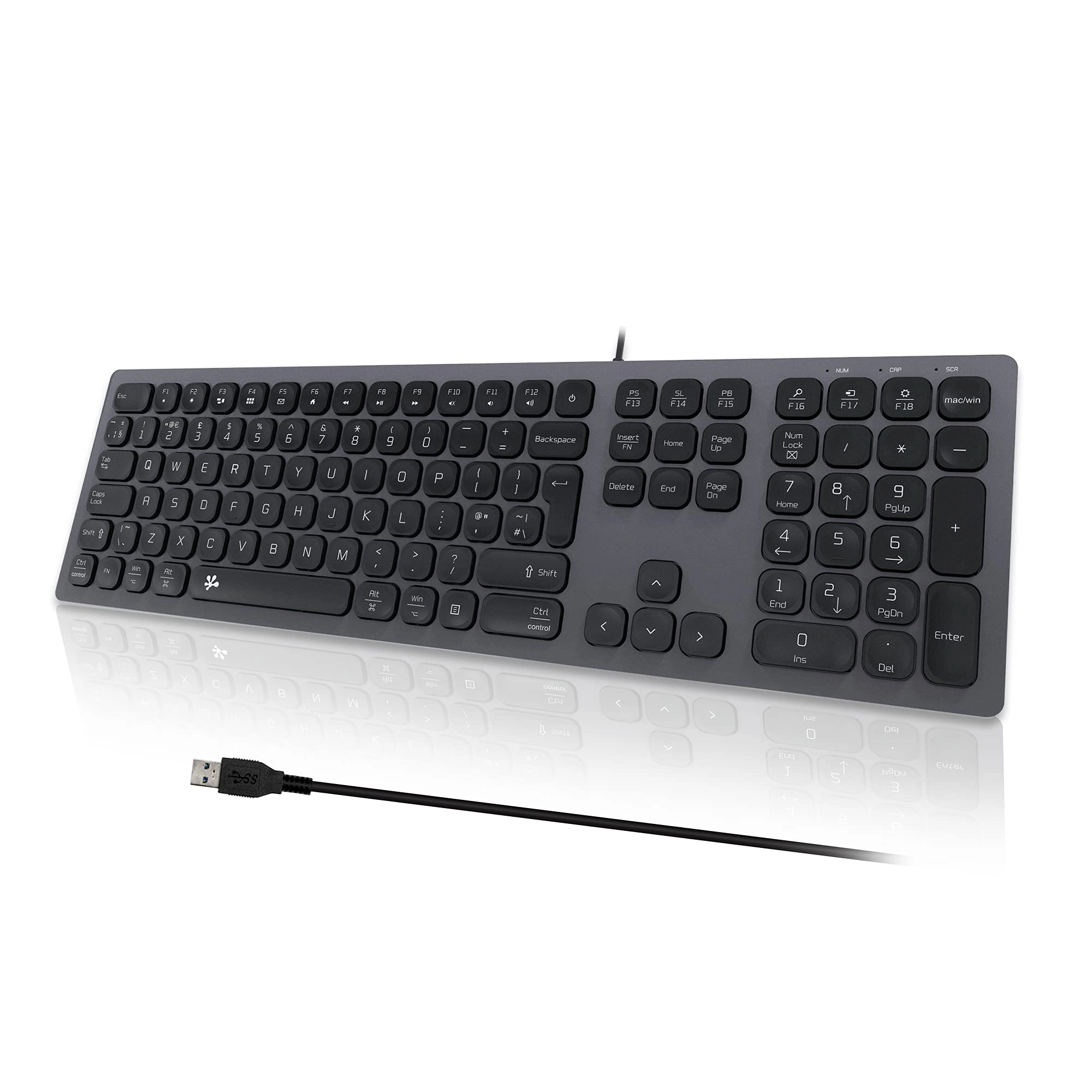 B.FRIENDit Slim USB Wired Keyboard - UK Wired
