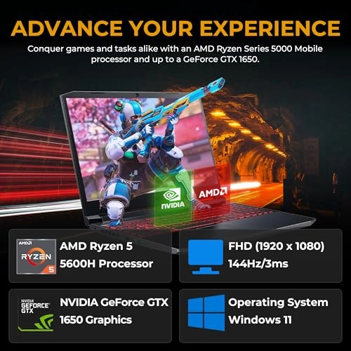 Nitro 5 - 15.6'' Ryzen 7 5600H 32GB DDR4 1TB NVMe SSD + 8-in-1 Docking Station - 128GB