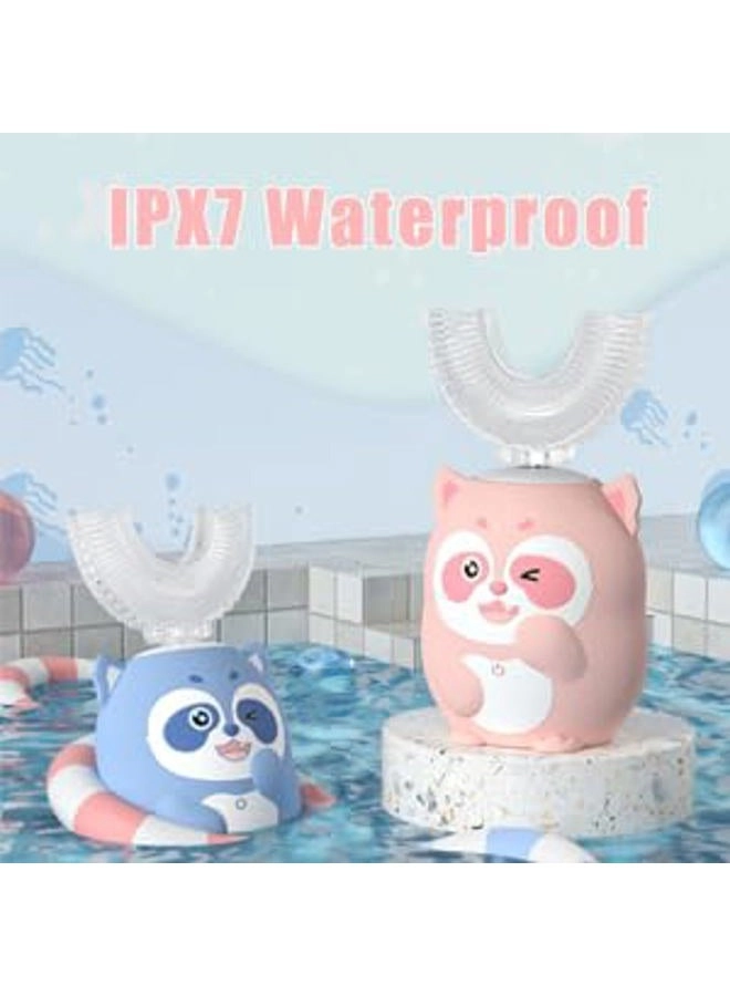 Kids Electric Toothbrushes u Shaped - Rechargeable 2 Mins Timer 6 Modes