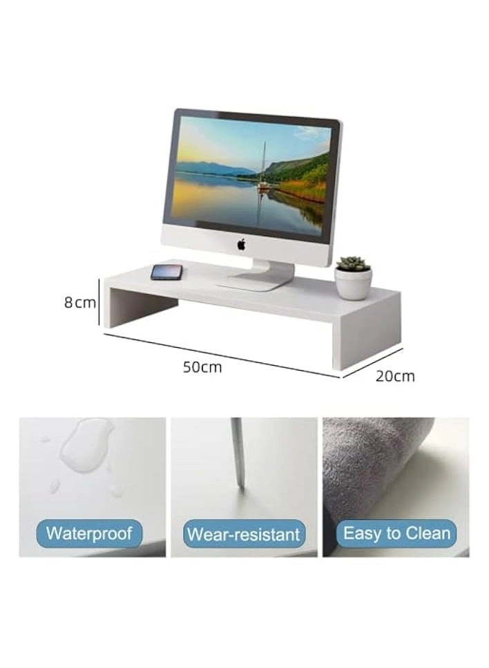 Monitor Stand Riser - White 50(L) x 20(W) x 7.7(H) cm