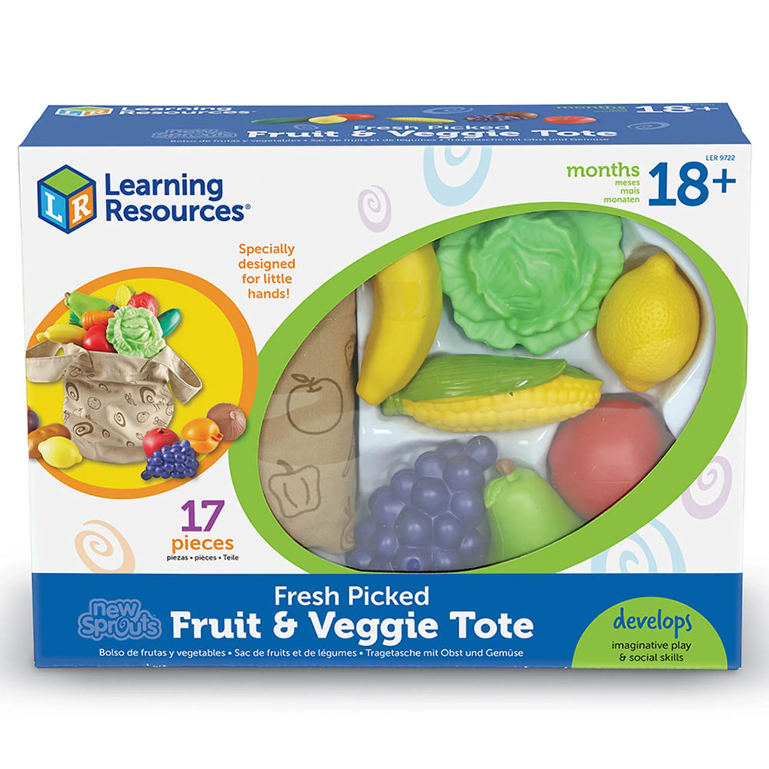 Fresh Picked Fruit & Veggie Tote - Suitable for 18 months and above 17 pieces