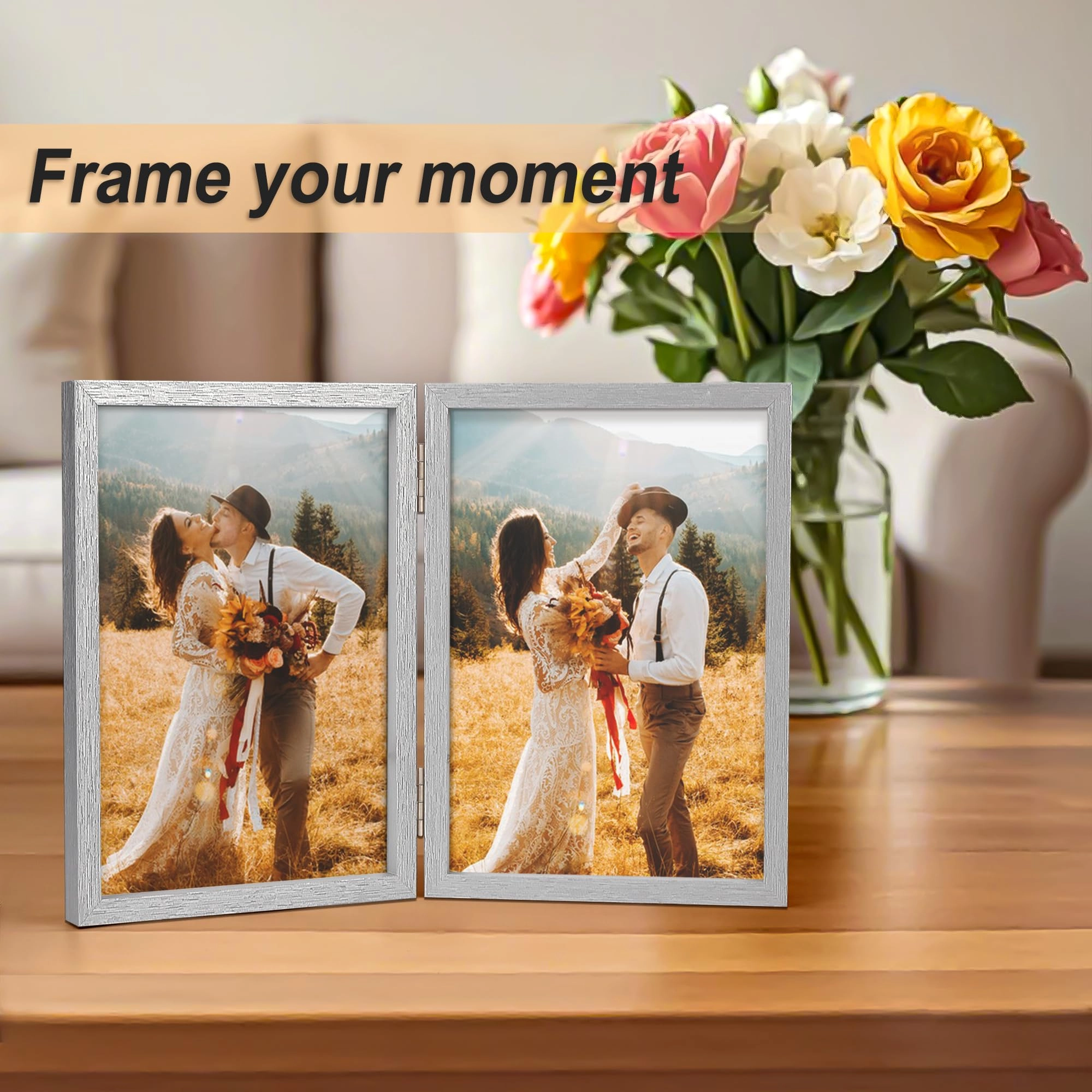 Double Picture Frame - 4x6 in two