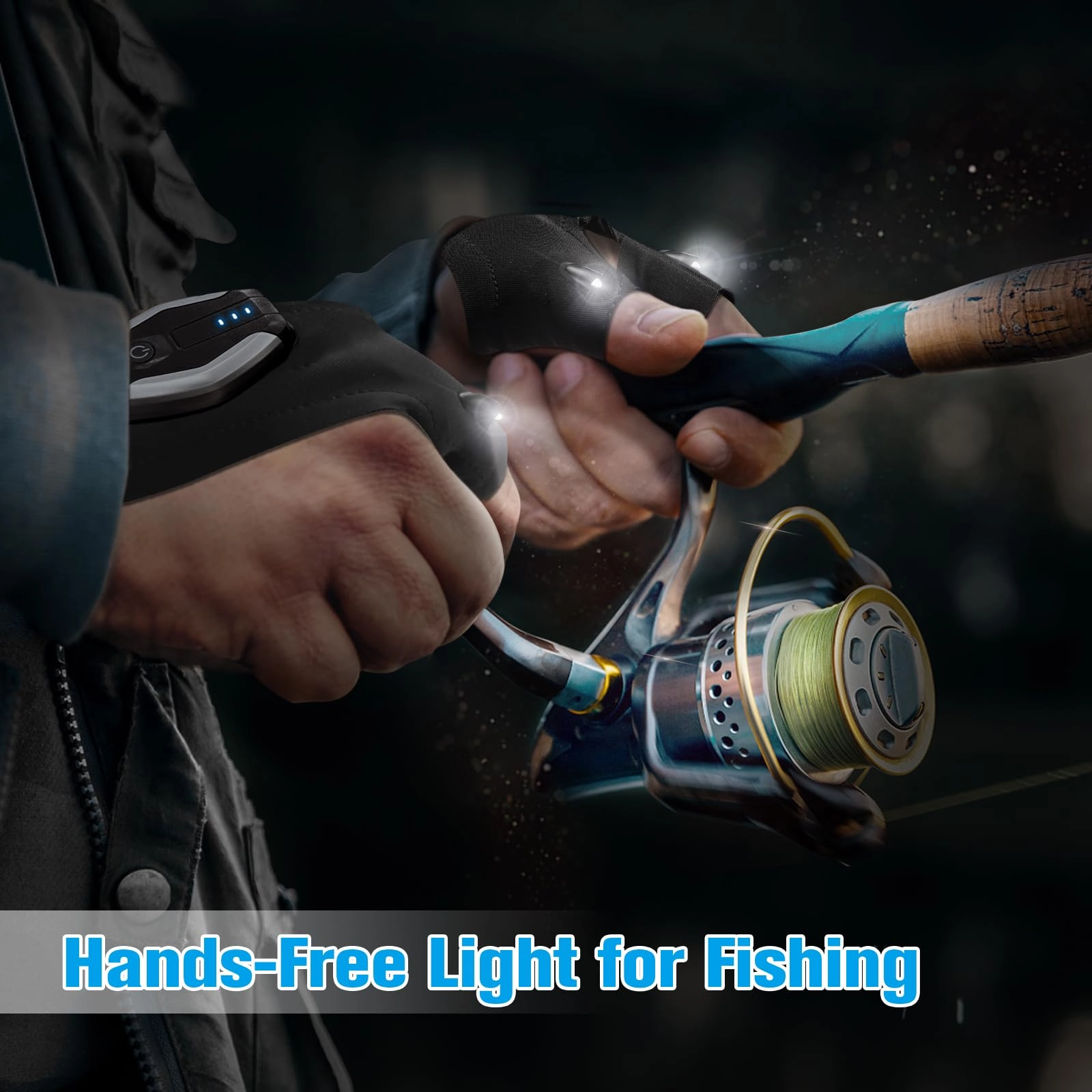 LED Flashlight Gloves - Rechargeable USB-C