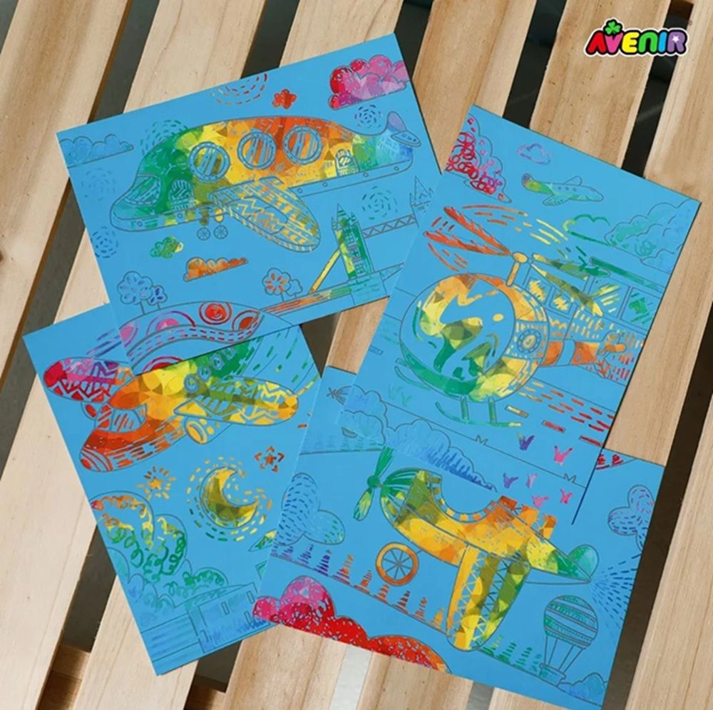 Lets Travel Together Scratch Book - Airplane - 3+ years