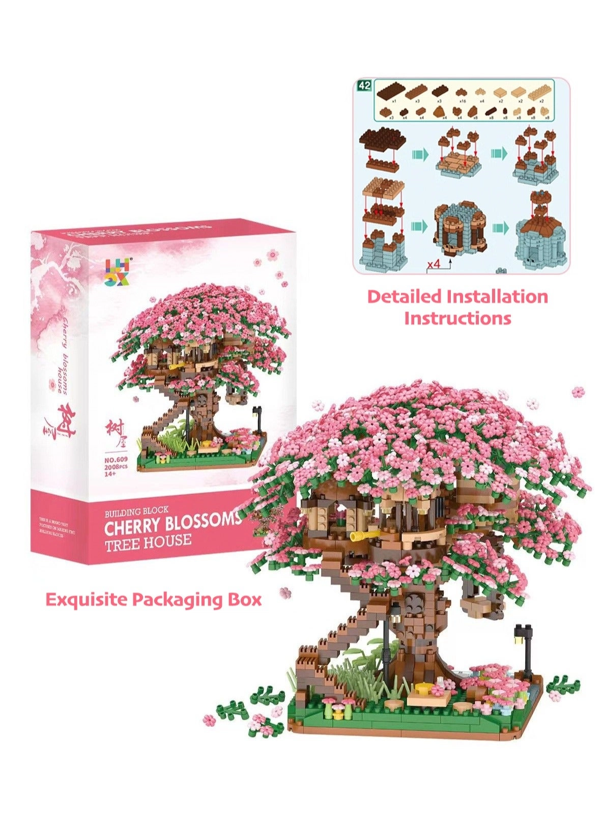 Cherry Blossom Building Blocks - Flowers 2008pcs